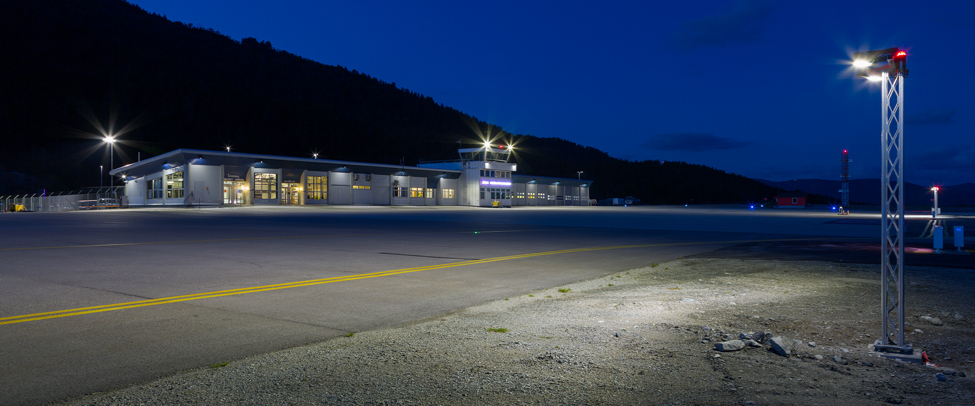 Airport apron lighting