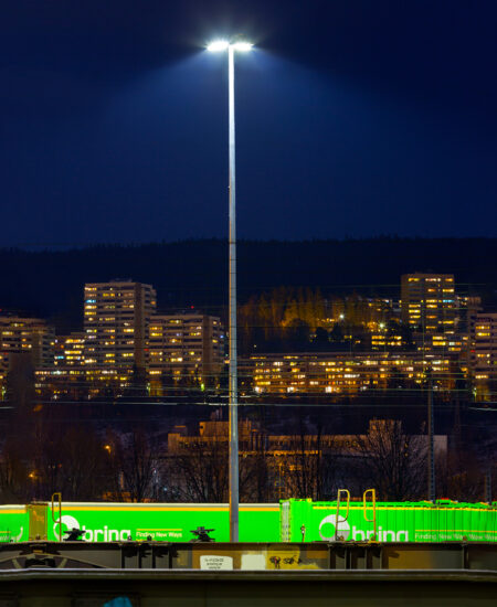 Railway station lighting