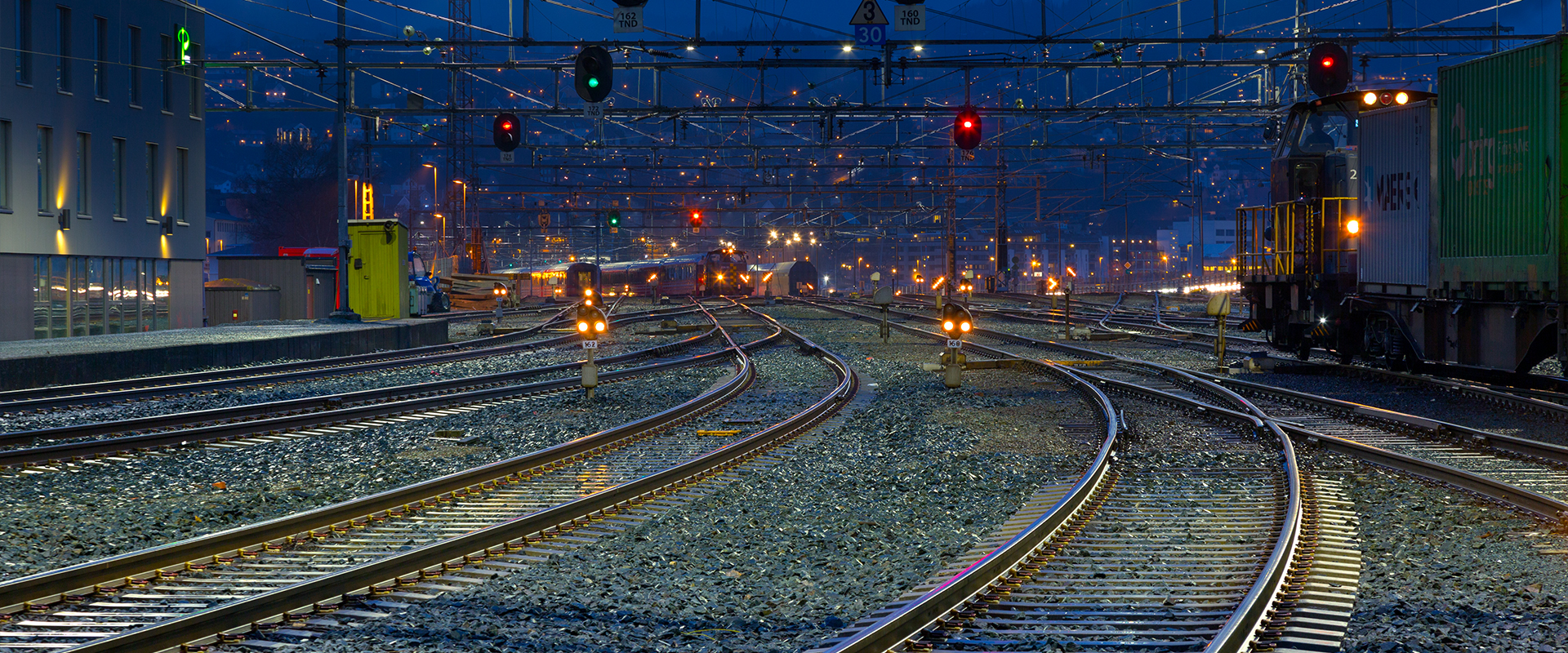 Railway station lighting