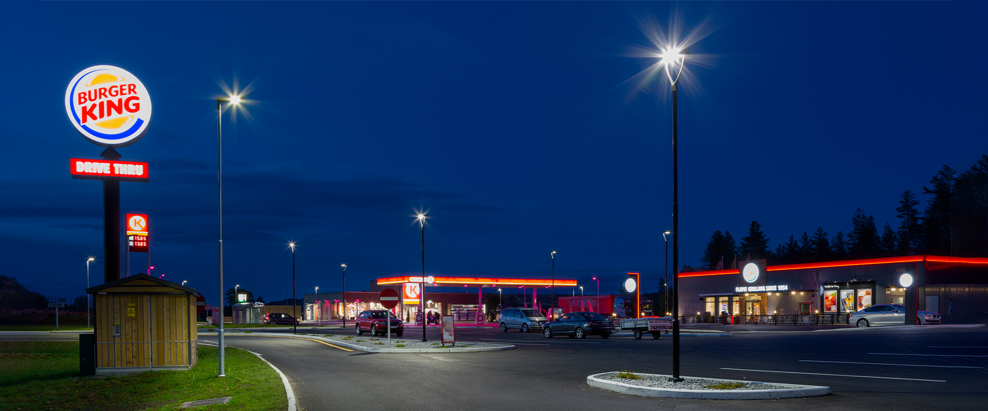 LED service station lighting of Espa Center