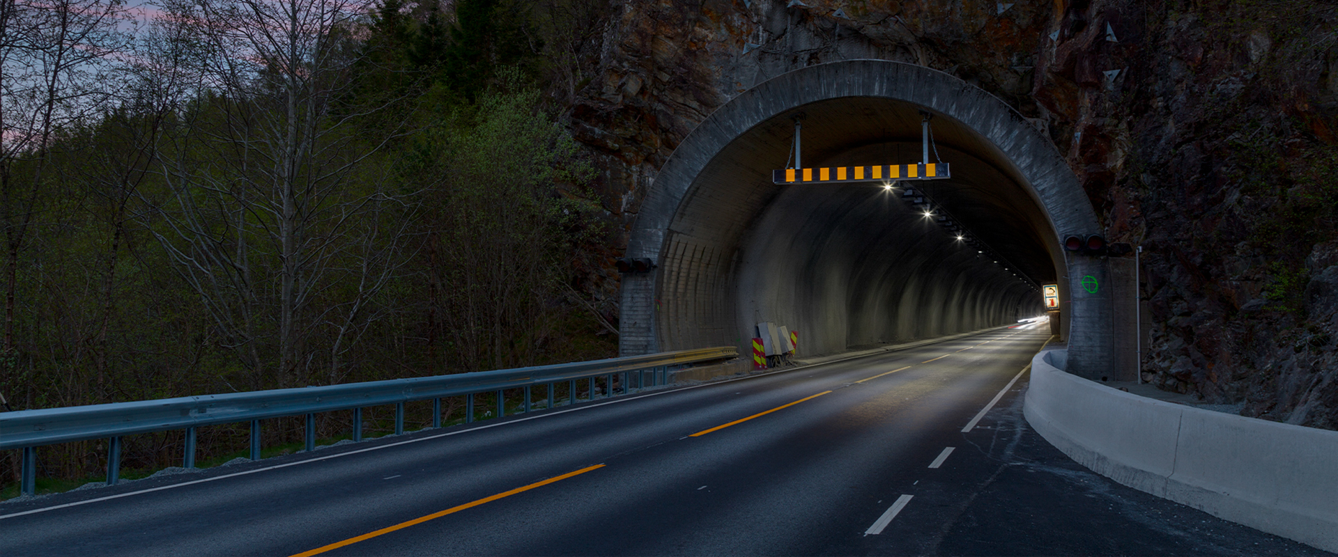 LED tunnel lighting of the Bjørsvik Tunnel