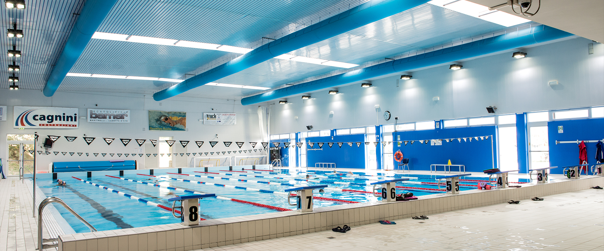 Public swimming pool lighting