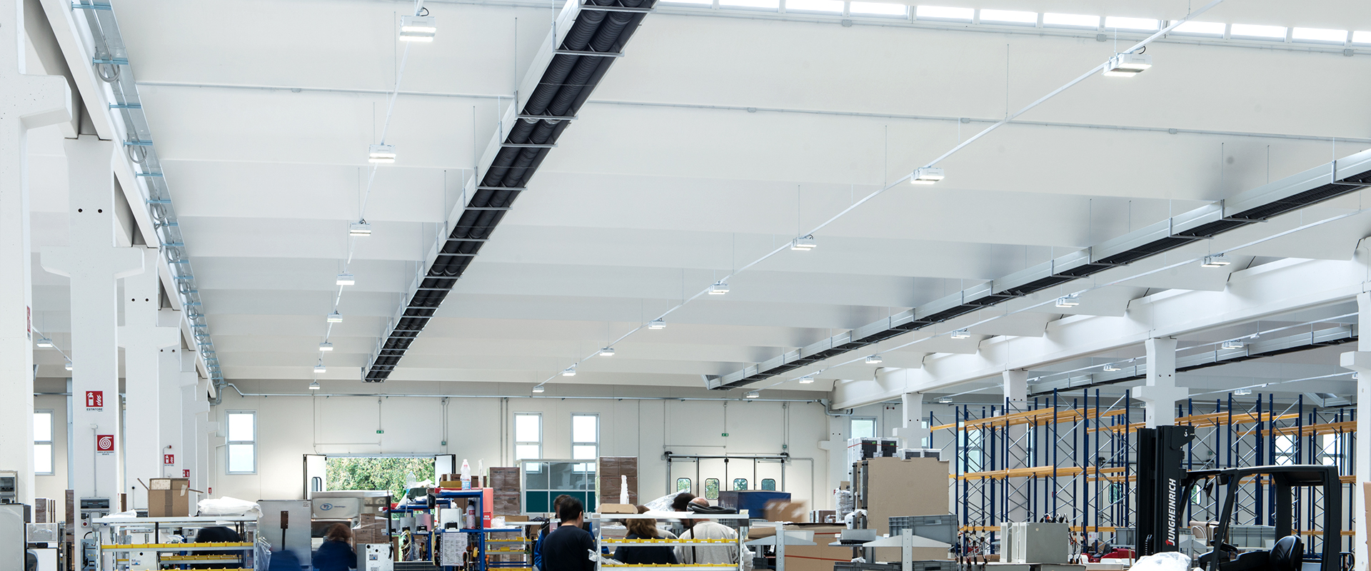 LED lighting for production halls