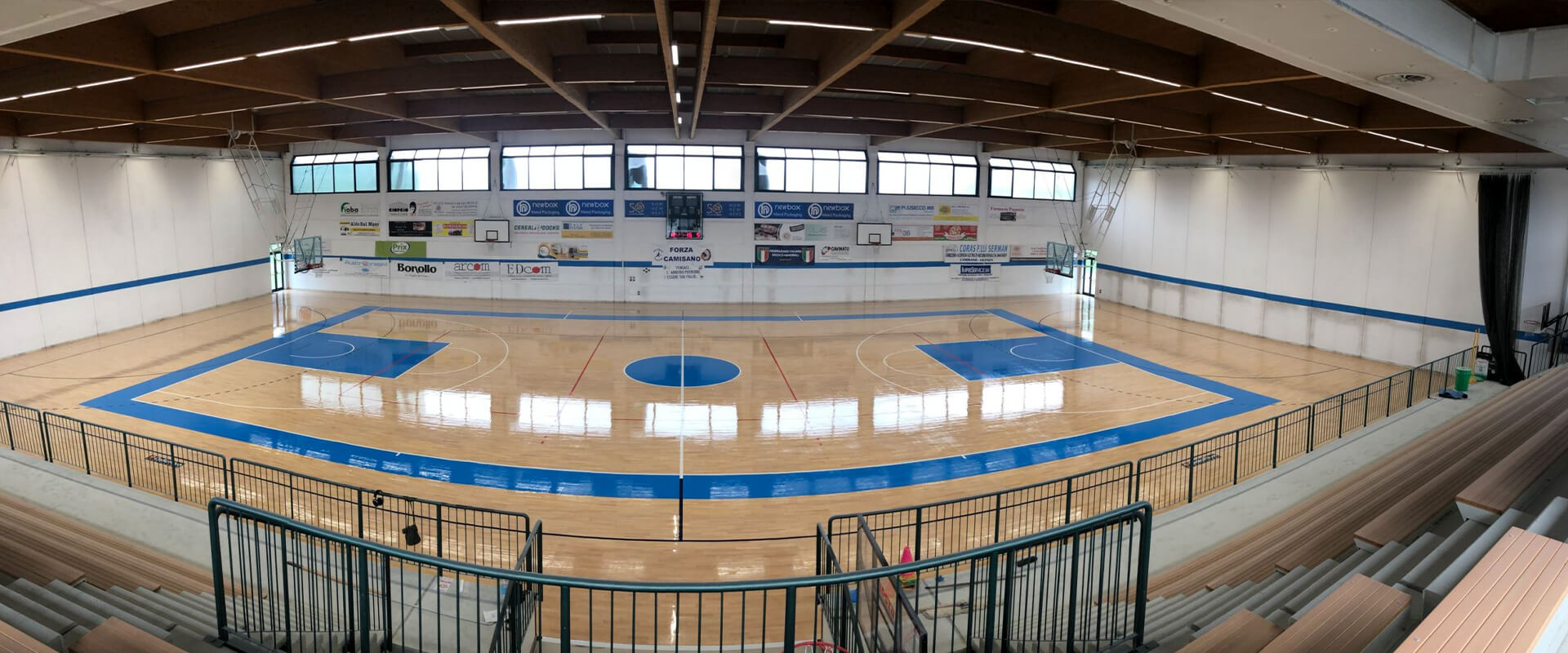 Indoor sports hall lighting Camisano Vicentino AEC Illuminazione